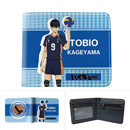 Jilijia Haikyuu Anime Geldbörse Cartoon Geldbörse Oikawa Tooru/Shoyo Hinata Münzfach Kreditkartenetui PU Leder Bifold Wallet von Jilijia