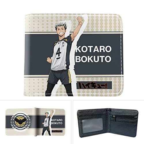 Jilijia Haikyuu Anime Geldbörse Cartoon Geldbörse Oikawa Tooru/Shoyo Hinata Münzfach Kreditkartenetui PU Leder Bifold Wallet von Jilijia