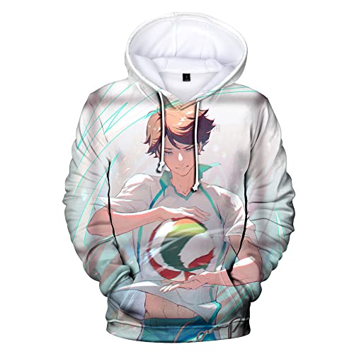 Jilijia Haikyuu Pullover Kapuzen-Sweatshirt Hinata Shoyo/Tobio Kageyama 3D Cartoon Hoodies Haikyuu!! Wärme Geschenke, Typ 5, S von Jilijia