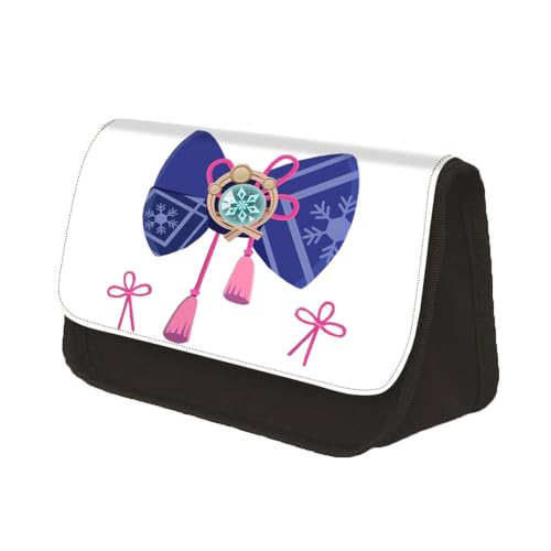 Jilijia Hu Tao/Kamisato Ayaka/Noelle Federmäppchen Anime Spiel Stifteetui Cartoon Schreibwaren Tasche Stiftebox, Kamisato Ayaka, 22x13x7.5cm von Jilijia