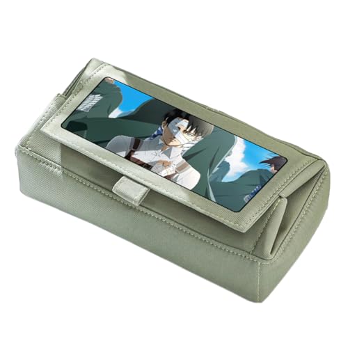 Jilijia Levi Eren Jaeger Federmäppchen mit Klettverschluss, Anime, großes Schreibwaren-Federmäppchen, Erwin Smith Cartoon-Drucke, Schreibwaren-Tasche für Studenten, Schulbedarf, Typ 14, 22*10*11cm von Jilijia