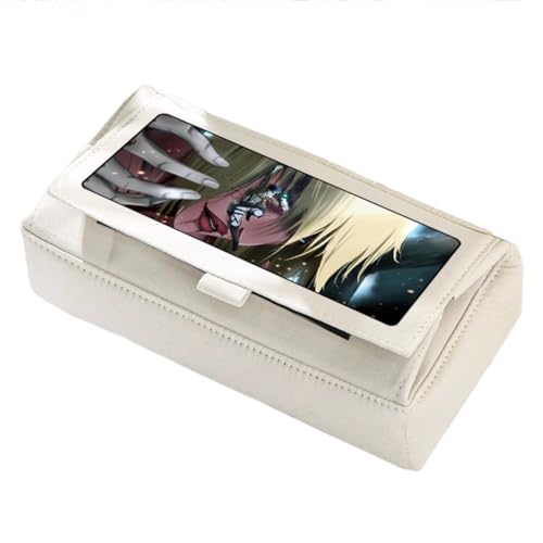 Jilijia Levi Eren Jaeger Federmäppchen mit Klettverschluss, Anime, großes Schreibwaren-Federmäppchen, Erwin Smith Cartoon-Drucke, Schreibwaren-Tasche für Studenten, Schulbedarf, Typ 16, 22*10*11cm von Jilijia