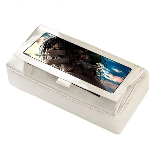 Jilijia Levi Eren Jaeger Federmäppchen mit Klettverschluss, Anime, großes Schreibwaren-Federmäppchen, Erwin Smith Cartoon-Drucke, Schreibwaren-Tasche für Studenten, Schulbedarf, Typ 17, 22*10*11cm von Jilijia