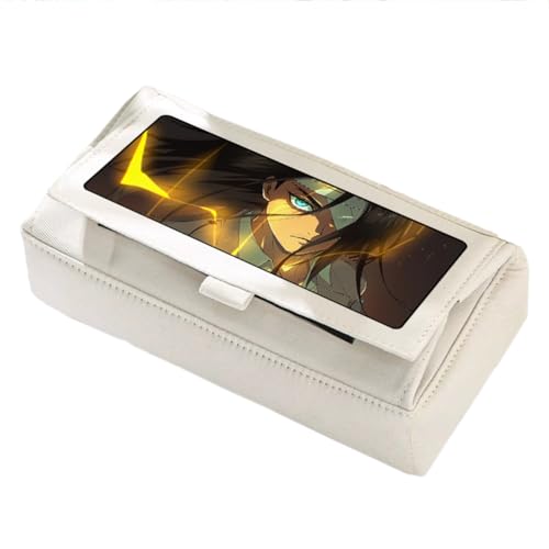 Jilijia Levi Eren Jaeger Federmäppchen mit Klettverschluss, Anime, großes Schreibwaren-Federmäppchen, Erwin Smith Cartoon-Drucke, Schreibwaren-Tasche für Studenten, Schulbedarf, Typ 18, 22*10*11cm von Jilijia