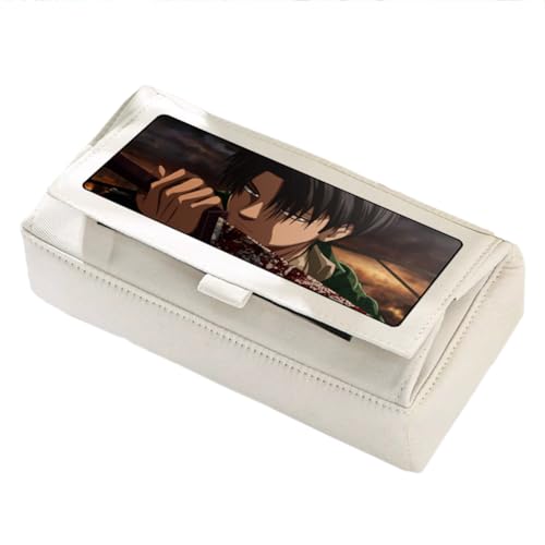 Jilijia Levi Eren Jaeger Federmäppchen mit Klettverschluss, Anime, großes Schreibwaren-Federmäppchen, Erwin Smith Cartoon-Drucke, Schreibwaren-Tasche für Studenten, Schulbedarf, Typ 19, 22*10*11cm von Jilijia