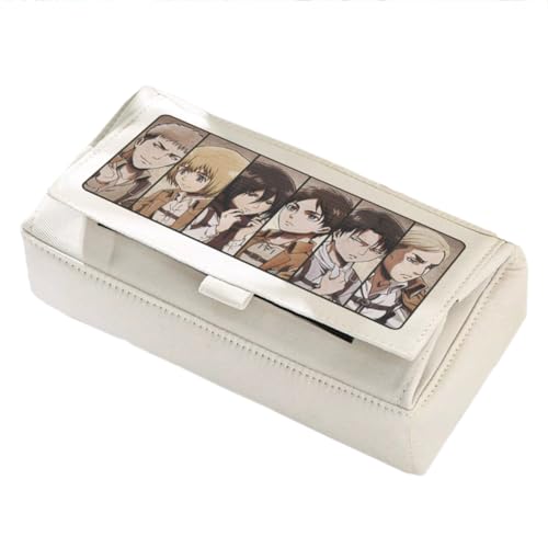 Jilijia Levi Eren Jaeger Federmäppchen mit Klettverschluss, Anime, großes Schreibwaren-Federmäppchen, Erwin Smith Cartoon-Drucke, Schreibwaren-Tasche für Studenten, Schulbedarf, Typ 23, 22*10*11cm von Jilijia