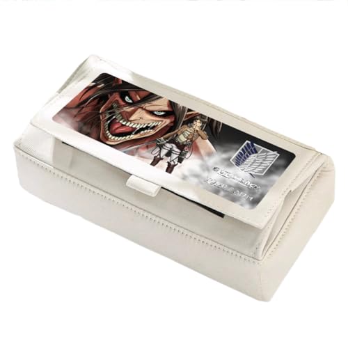 Jilijia Levi Eren Jaeger Federmäppchen mit Klettverschluss, Anime, großes Schreibwaren-Federmäppchen, Erwin Smith Cartoon-Drucke, Schreibwaren-Tasche für Studenten, Schulbedarf, Typ 24, 22*10*11cm von Jilijia