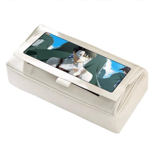 Jilijia Levi Eren Jaeger Federmäppchen mit Klettverschluss, Anime, großes Schreibwaren-Federmäppchen, Erwin Smith Cartoon-Drucke, Schreibwaren-Tasche für Studenten, Schulbedarf, Typ 29, 22*10*11cm von Jilijia