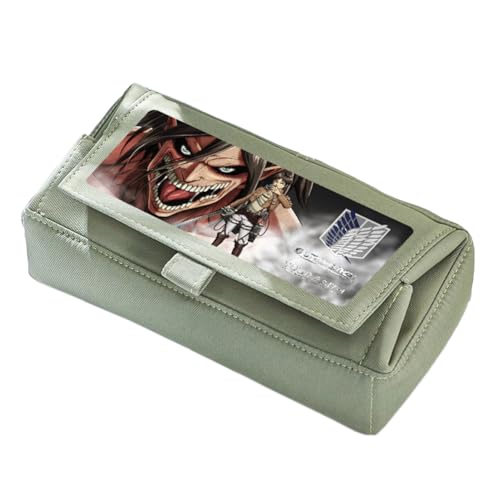 Jilijia Levi Eren Jaeger Federmäppchen mit Klettverschluss, Anime, großes Schreibwaren-Federmäppchen, Erwin Smith Cartoon-Drucke, Schreibwaren-Tasche für Studenten, Schulbedarf, Typ 9, 22*10*11cm von Jilijia