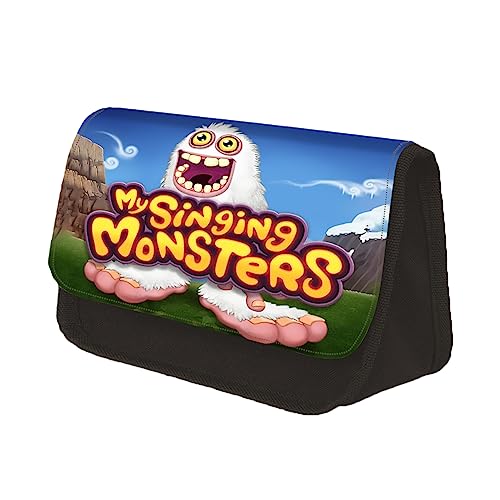 Jilijia My Singing Monsters Federmäppchen Anime Doppelschichten Stiftetasche Manga Schreibwaren Box Kosmetiktasche Cartoon Tasche Anime Pen Box Stifttasche für Studenten Geschenke, Typ 1, Schulranzen von Jilijia