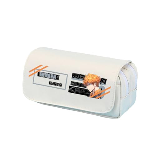 Jilijia Shoyo Hinata Federmäppchen Tobio Kageyama Anime Bedrucktes Federmäppchen Große Kapazität Schreibwaren Tasche Cartoon Aufbewahrung Stifttasche Studenten Schulbedarf Geschenke, Typ 10, 20x10CM von Jilijia