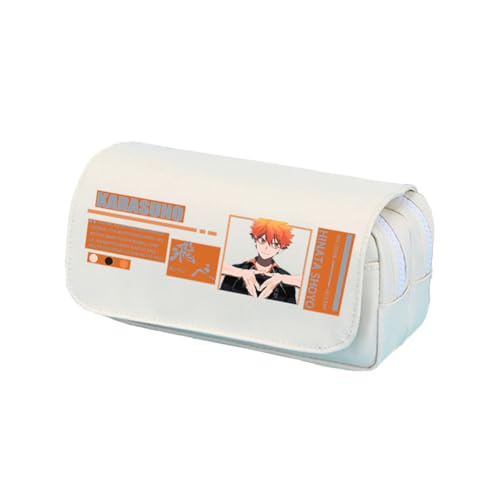 Jilijia Shoyo Hinata Federmäppchen Tobio Kageyama Anime Bedrucktes Federmäppchen Große Kapazität Schreibwaren Tasche Cartoon Aufbewahrung Stifttasche Studenten Schulbedarf Geschenke, Typ 12, 20x10CM von Jilijia