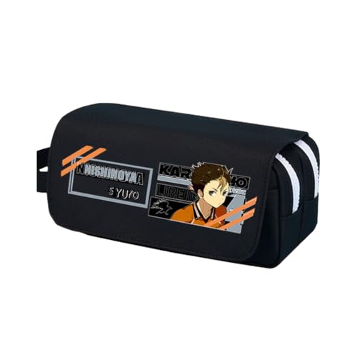 Jilijia Shoyo Hinata Federmäppchen Tobio Kageyama Anime Bedrucktes Federmäppchen Große Kapazität Schreibwaren Tasche Cartoon Aufbewahrung Stifttasche Studenten Schulbedarf Geschenke, Typ 5, 20x10CM von Jilijia