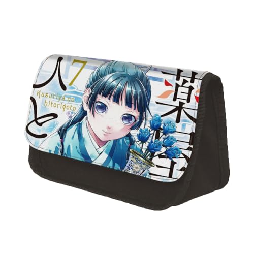 Jilijia The Apothecary Diaries Federmäppchen mit Reißverschluss, Maomao Anime Federmäppchen Große Kapazität Schreibwaren Organizer Bleistiftbox für Schüler Jungen Mädchen, Typ 5, 22x13x7.5CM von Jilijia