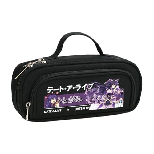 Jilijia Tokisaki Kurumi Federmäppchen für Jungen und Mädchen, Yatogami Tohka Himekawa Yoshino Anime Stifttasche Große Kapazität Cartoon Reißverschluss Federmäppchen Schulsaison Geschenke für Studenten von Jilijia