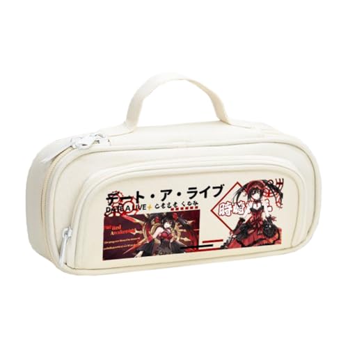 Jilijia Tokisaki Kurumi Federmäppchen für Jungen und Mädchen, Yatogami Tohka Himekawa Yoshino Anime Stifttasche Große Kapazität Cartoon Reißverschluss Federmäppchen Schulsaison Geschenke für Studenten von Jilijia