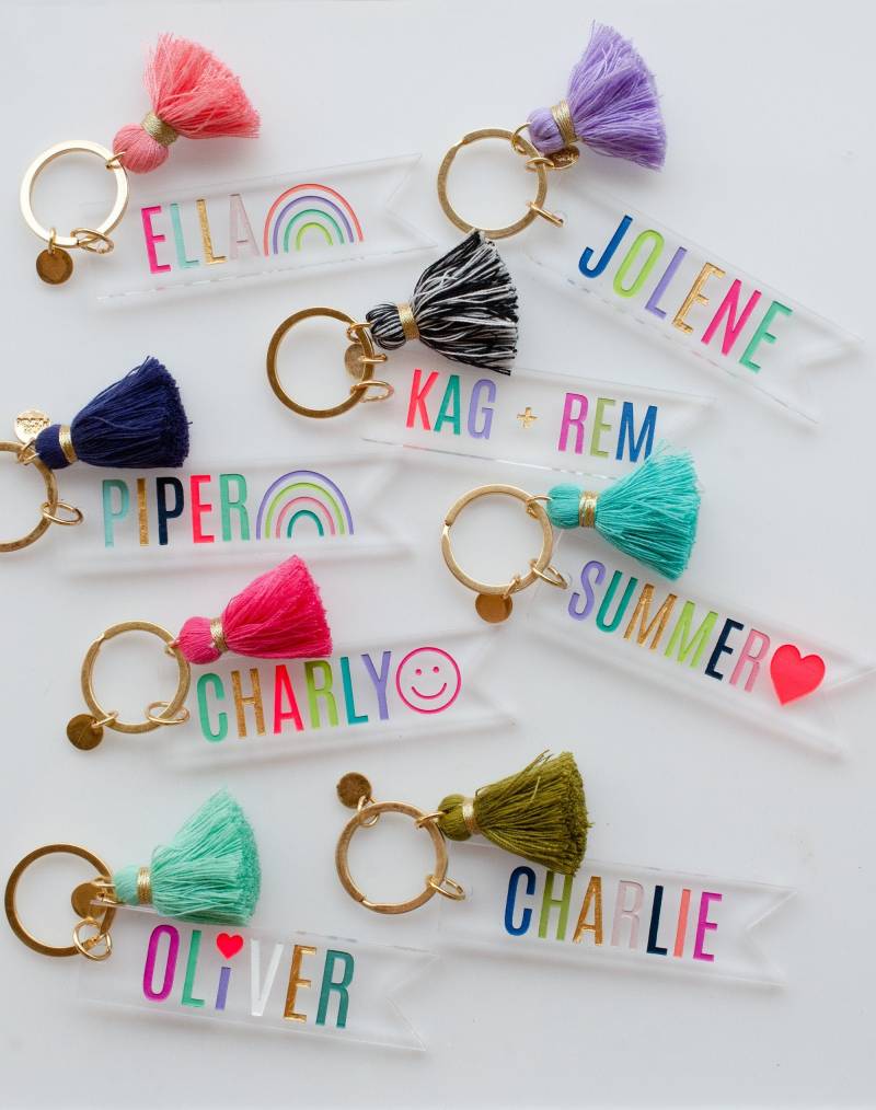Personalisierter Lehrer Geschenk, Namen Schlüsselanhänger Mit Quaste, Benutzerdefinierter Name Schlüsselanhänger, Klarer Acryl Regenbogen Personalisierter Lehrer Geschenk, Namen Schlüsselanhänger Mit Quaste, Benutzerdefinierter Name Schlüsselanhänger, Klarer Acryl Regenbogen von JillMakes