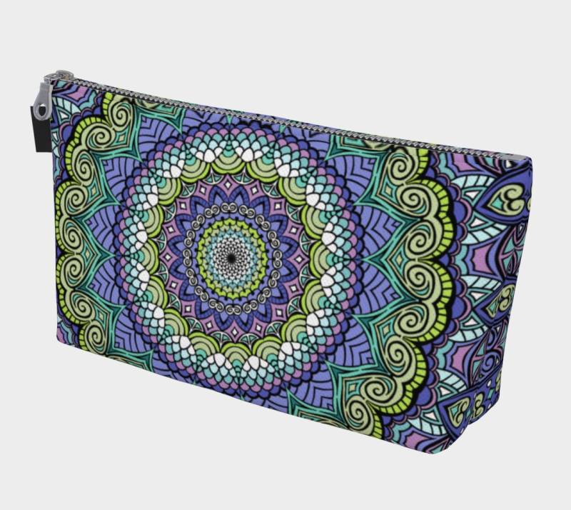 Künstler Stifterolle/Bleistifttasche | Schminktasche Lila Und Grünes Mandala Boho Boho-Stil Reise-Kit Badtasche Reiseorganisation Künstler Stifterolle/Bleistifttasche | Schminktasche Lila Und Grünes Mandala Boho Boho-Stil Reise-Kit Badtasche Reiseorganisation von JillianAmattDesigns