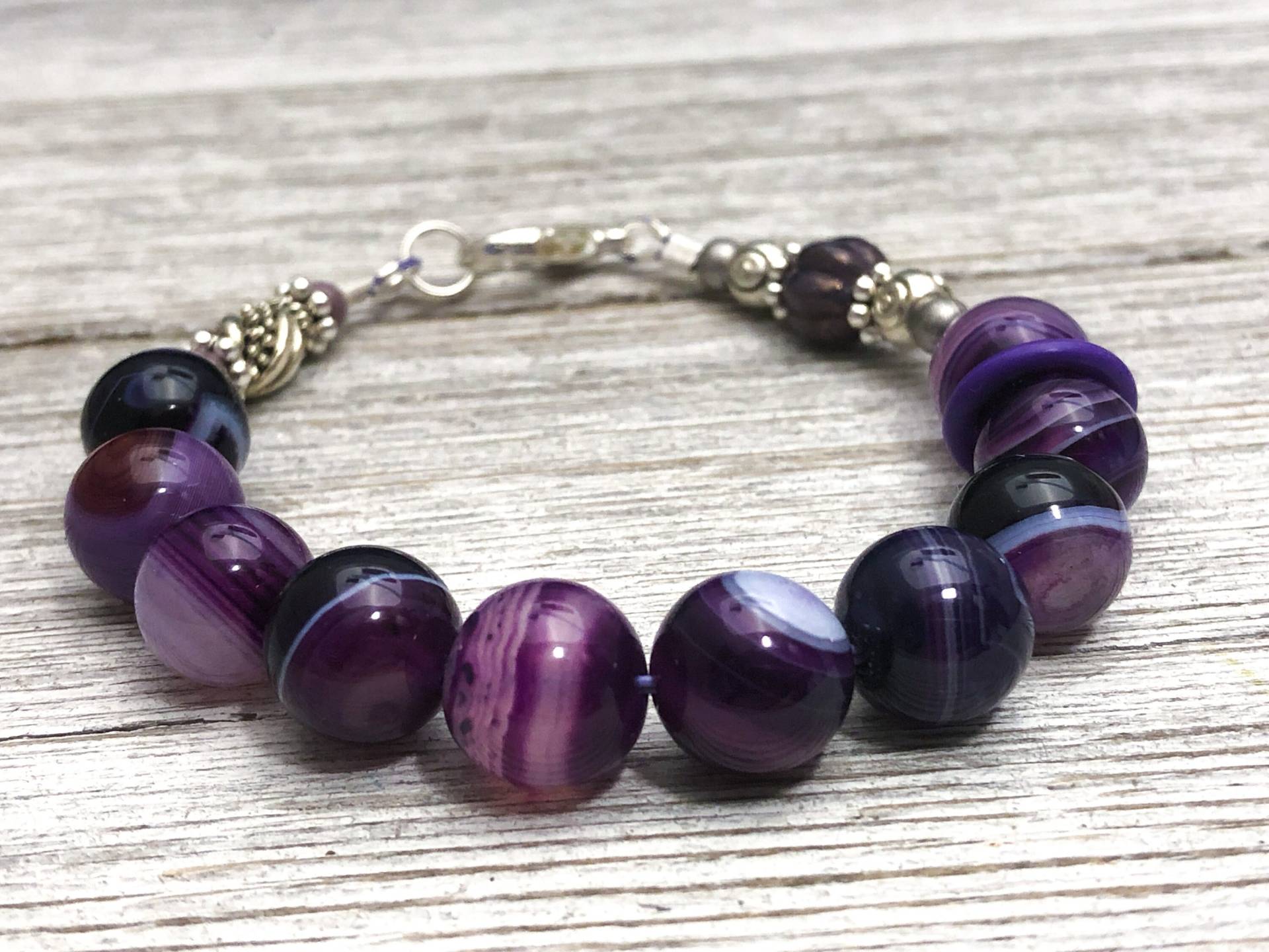 Lila Achat Abakus Zähl Armband | Reihenzähler Schmuck Geschenk Für Strickerinnen Lila Achat Abakus Zähl Armband | Reihenzähler Schmuck Geschenk Für Strickerinnen von JillsBeadedKnitBits