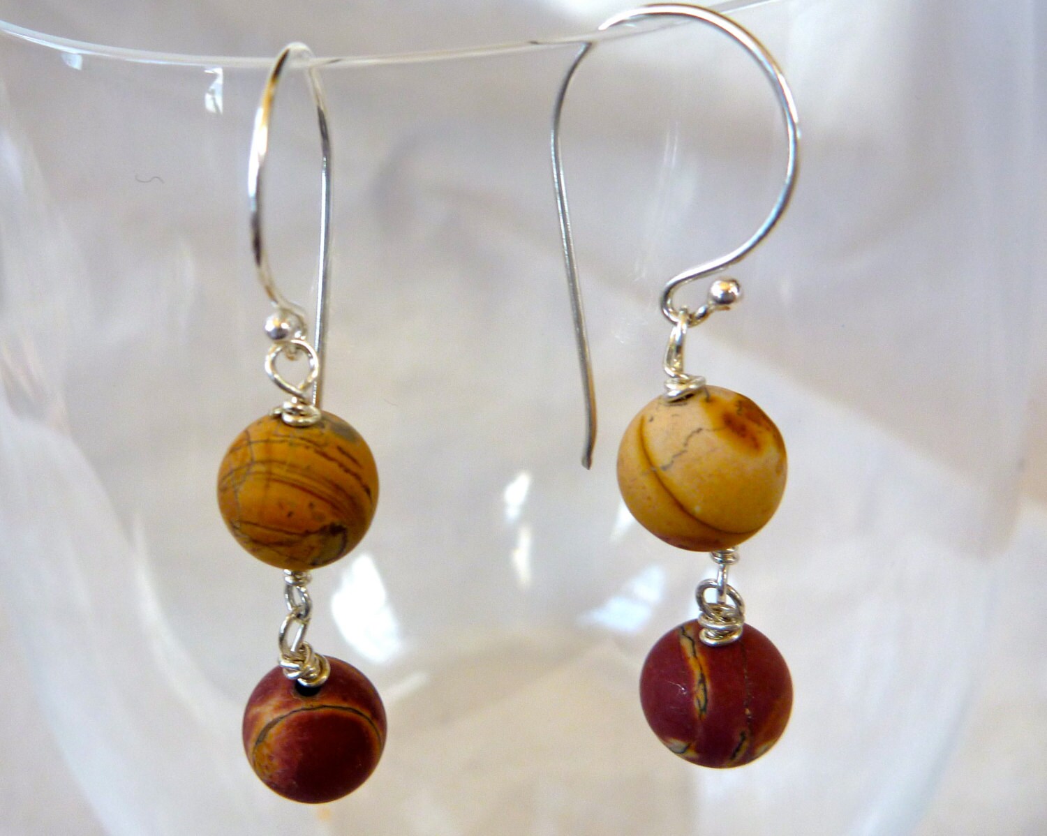 Matte Cherry Creek Jaspis Ohrringe Matte Cherry Creek Jaspis Ohrringe von JillzJewelry