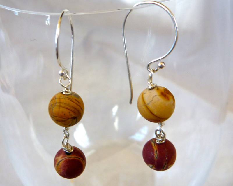 Matte Cherry Creek Jaspis Ohrringe Matte Cherry Creek Jaspis Ohrringe von JillzJewelry