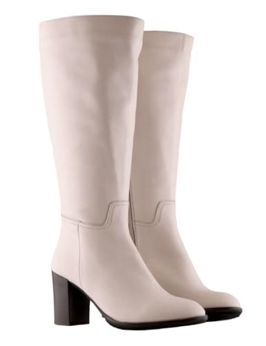 Jilsen Weitschaftstiefel Nina | XL Schaftweite 40 | Grauweiß | Absatz 8 | Größe 42 | Weiter Schaft von Jilsen