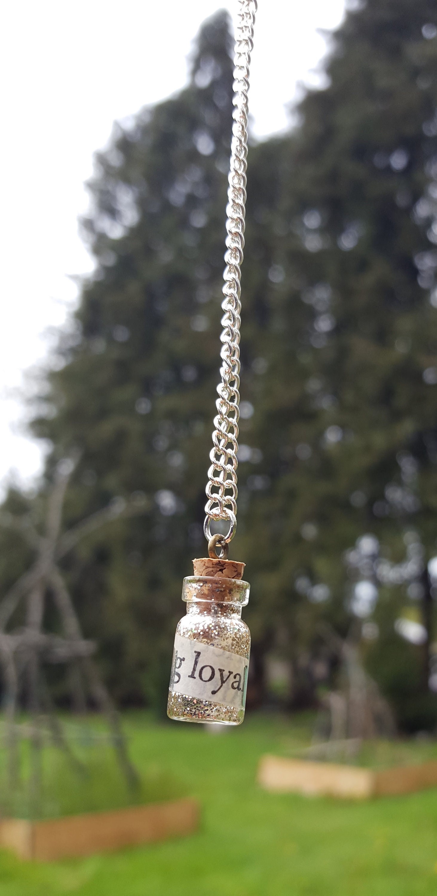 Unsterbliche Treue Mini Trank Flasche Halskette von JiltedCraftworks