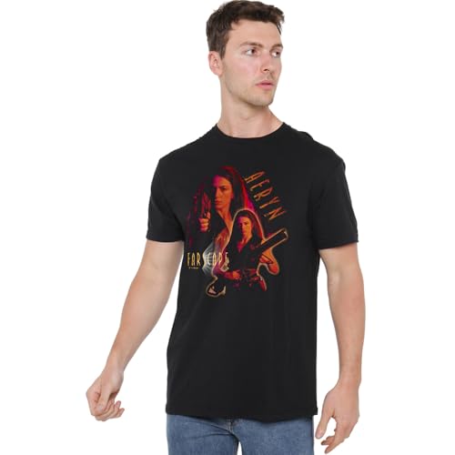Jim Henson - Farscape Unisex Farscape Aeryn, Black T-Shirt, Schwarz, S von Jim Henson - Farscape