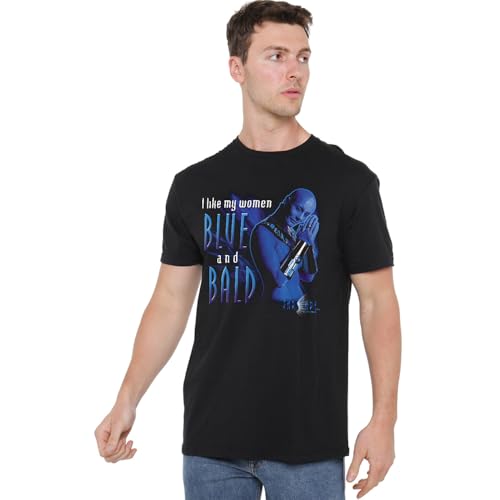 Jim Henson - Farscape Unisex Farscape Blue and Bald, Black T-Shirt, Schwarz, L von Jim Henson - Farscape