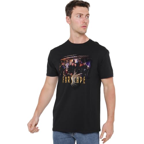 Jim Henson - Farscape Unisex Farscape Cast, Black T-Shirt, Schwarz, M von Jim Henson - Farscape