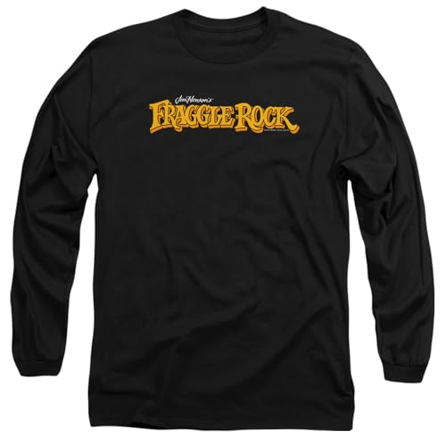 Jim Henson - Fraggle Rock Unisex Fraggle Rock Logo Long Sleeve, Black T-Shirt, Schwarz, XL von Jim Henson - Fraggle Rock