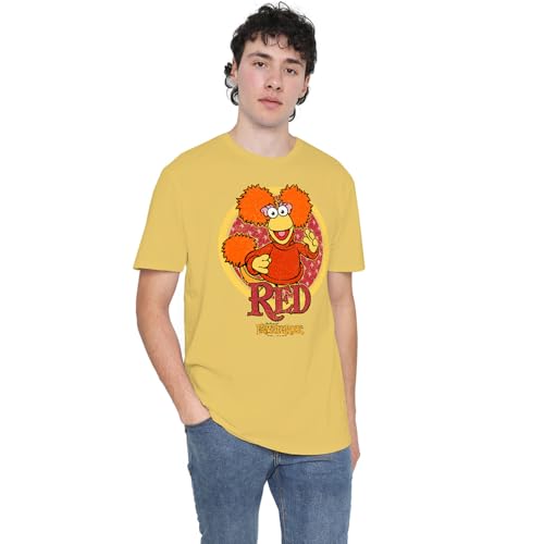 Jim Henson - Fraggle Rock Unisex Fraggle Rock Red Circle, Banana T-Shirt, Banane, 3XL von Jim Henson - Fraggle Rock