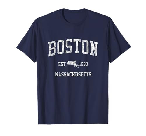 Boston T-Shirt Vintage Sports Design Boston Massachusetts MA T-Shirt von Jim Shorts