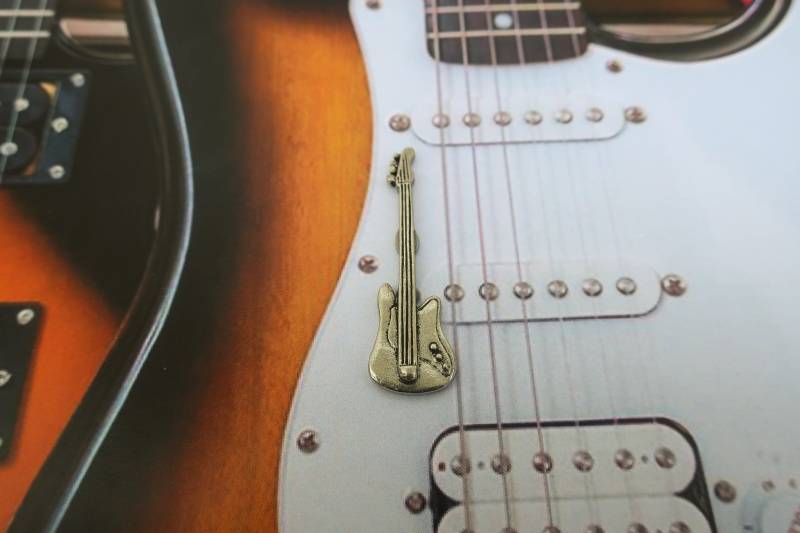 Zinn E-Gitarre Anstecknadel - Musiklehrer Geschenk von JimClift