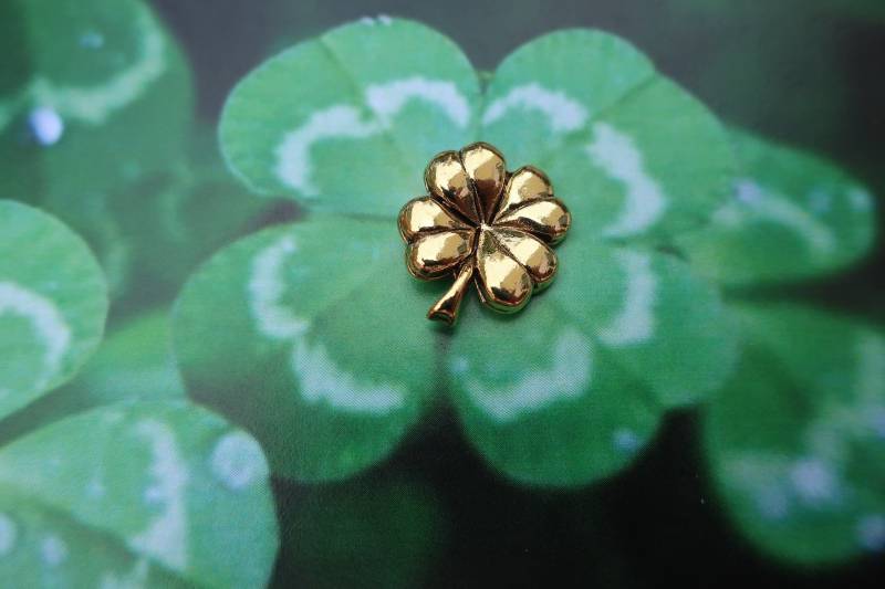 Gold Vierblättriges Kleeblatt Revers Pin-Cc422G - Good Luck Charm - Of The Irish - 4 Leaf Clover - Shamrocks Gold Vierblättriges Kleeblatt Revers Pin-Cc422G - Good Luck Charm - Of The Irish - 4 Leaf Clover - Shamrocks von JimClift