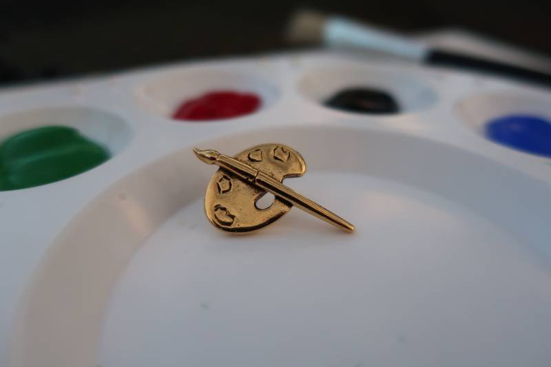 Künstler Palette Revers Pin - Cc334G - Kunst, Farbe, Malerei, Kunst Und Lehrer Pins von JimClift