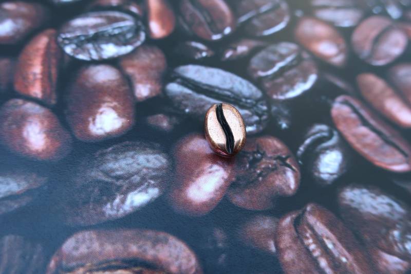 Kupfer Kaffeebohnen-Anstecknadel - Cc244C - Kaffeeliebhaber, Coffee Shop, Koffein von JimClift