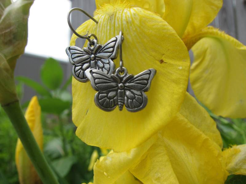 Schmetterling Ohrringe - Lt612- Schmetterlinge Und Gartenschmuck von JimClift