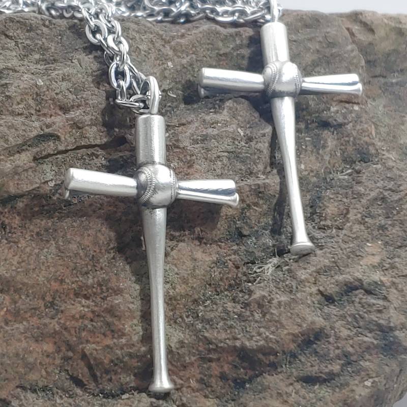 Baseball Halskette - Kreuz/Schmuck Fledermaus Softball Geschenke Baseball Halskette - Kreuz/Schmuck Fledermaus Softball Geschenke von JimLittleJewelry