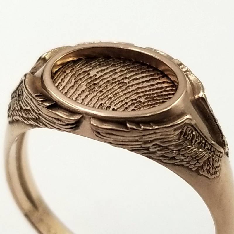 Echter Fingerabdruck-Gedenkring - Fingerabdruck-Ring Gedenkschmuck/Fingerabdruck-Schmuck Andenken Zierliche Ringe Erinnerungsgeschenk von JimLittleJewelry
