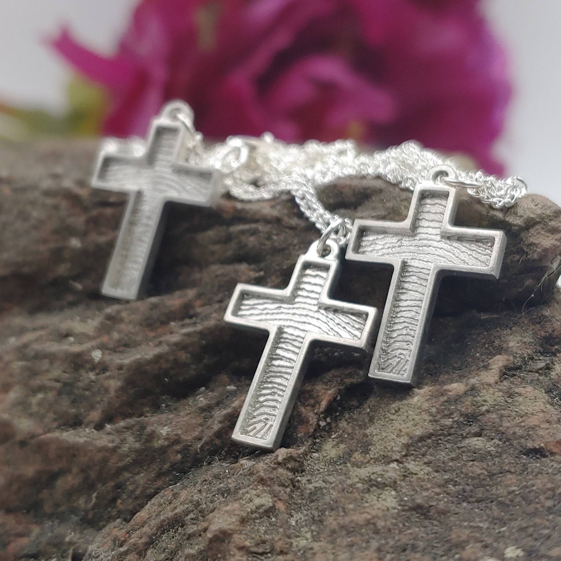 Tatsächlicher Fingerabdruck Kreuz Halskette - Sterling Silber Zierliches/Gedenk-Halskette Gedenk-Schmuck Personalisierter Schmuck Religiös Tatsächlicher Fingerabdruck Kreuz Halskette - Sterling Silber Zierliches/Gedenk-Halskette Gedenk-Schmuck Personalisierter Schmuck Religiös von JimLittleJewelry