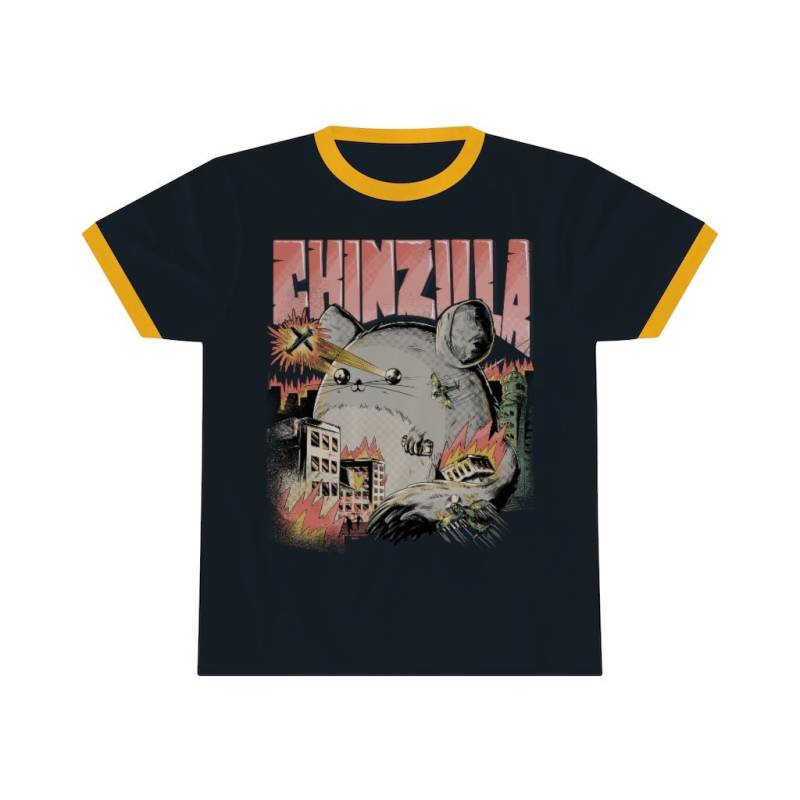 Chinzilla Unisex Ringer T-Shirt Lustiger Chinchilla Spruch Frauen Geschenk Shirt Sprüche Chinchillas von Jimbeels
