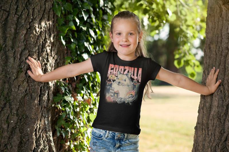 Funny Cool Goozilla | Deguzilla Organic Kids Shirt Gift For Degu Holders Degus Owners Fun Cute Dangerous Rodent Children von Jimbeels