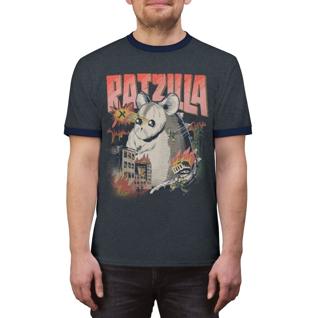 Ratzilla Ringer T-Shirt Ratten Geschenk Farbratten Halterin Sprüche Ratte Farbratte Frauen Männer Spruch von Jimbeels