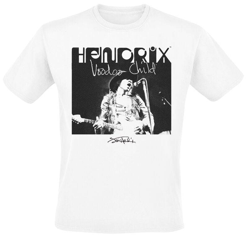 Jimi Hendrix T-Shirt - Voodoo Child - S bis 4XL - für Männer - Größe 4XL - weiß  - Lizenziertes Merchandise! von Jimi Hendrix