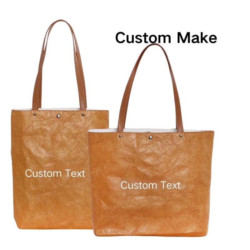 Custom Dupont Paper Tote Bag Eco Portable Tyvek Washed Waterproof Kraft Shopping Promotional Photo Text Print Bulk Personalized von JimiJoeStudio