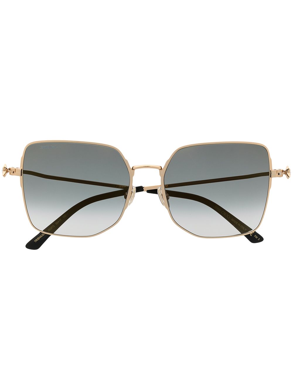 Jimmy Choo Eyewear Eckige Oversized-Sonnenbrille - Schwarz von Jimmy Choo Eyewear