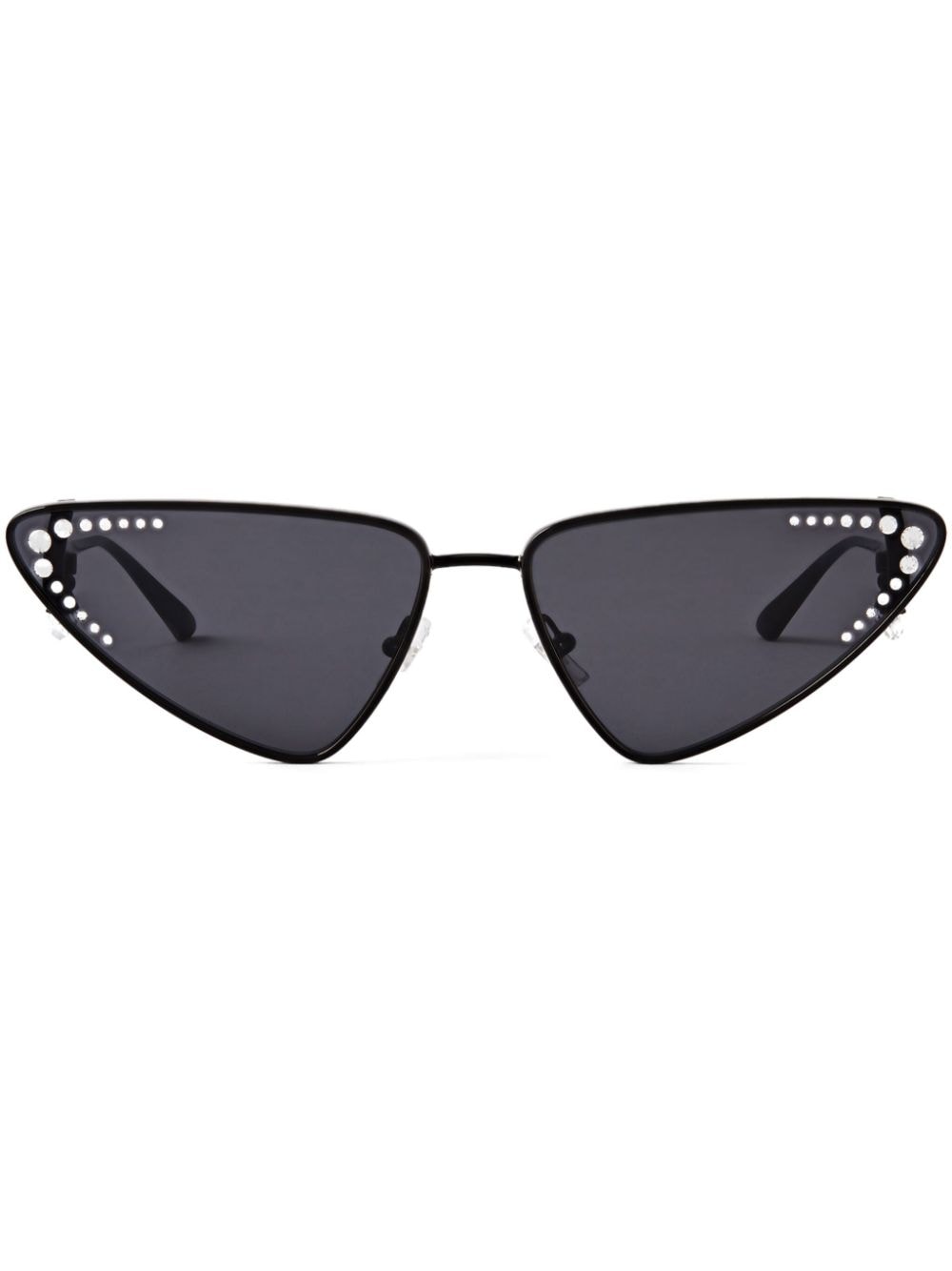 Jimmy Choo Eyewear Kristal Sonnenbrille mit Triangel-Gestell - Schwarz von Jimmy Choo Eyewear