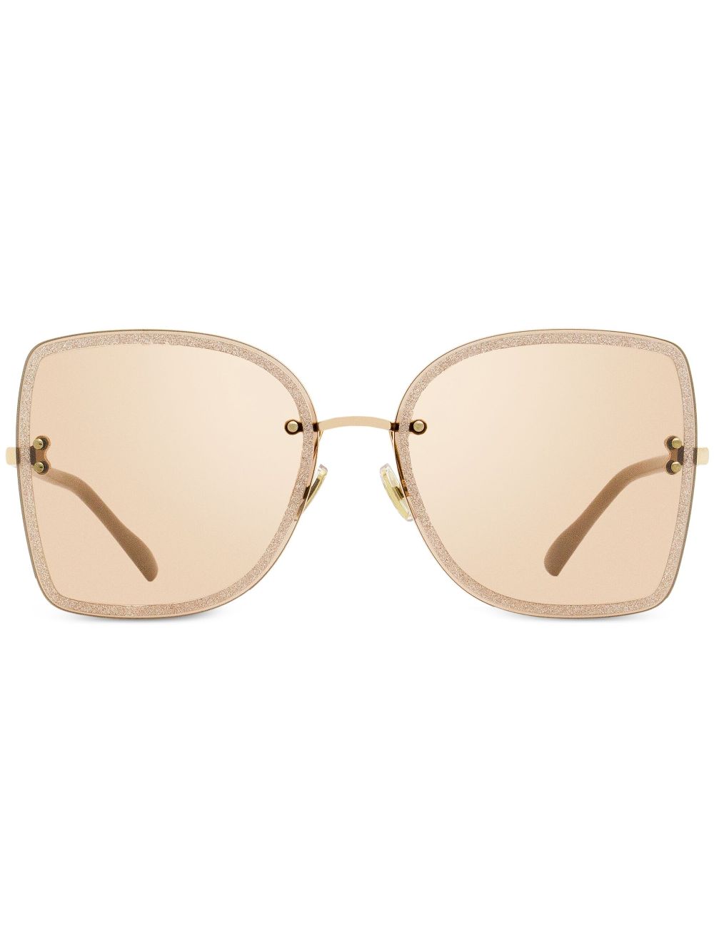 Jimmy Choo Eyewear Leti Sonnenbrille mit eckigem Gestell - Nude von Jimmy Choo Eyewear