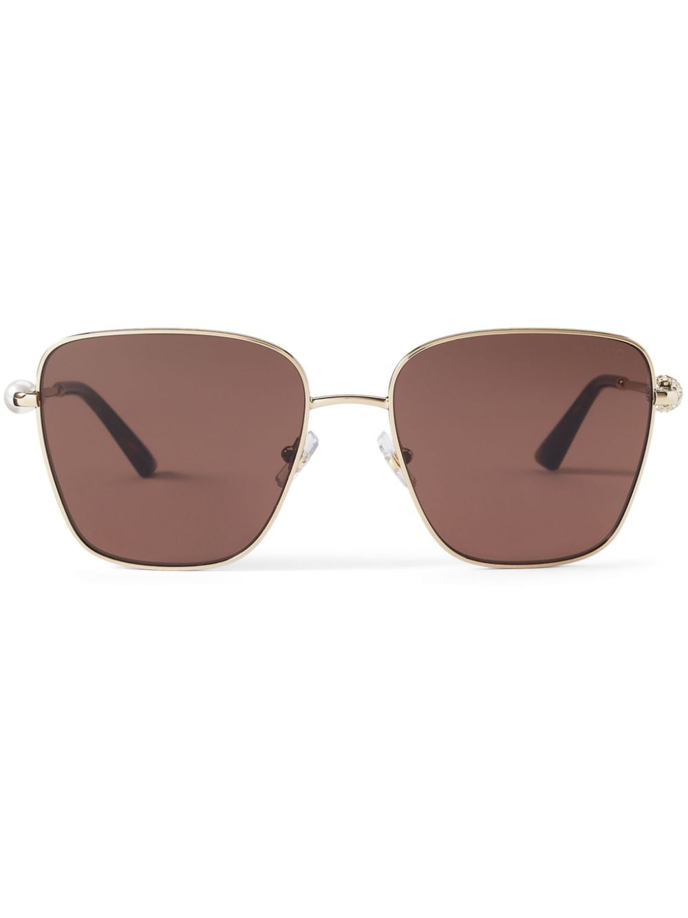 Jimmy Choo Eyewear Pua Sonnenbrille mit eckigem Gestell - Gold von Jimmy Choo Eyewear